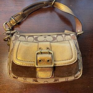 Coach SE BLEEKER Bronze Signature Logo Hobo Shoulder Bag